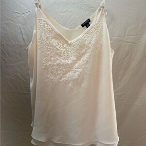 torrid Cream Floral Lace V-Neck Cami